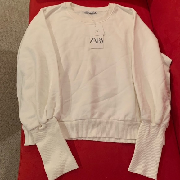 Zara BALLOON SLEEVE SWEATSHIRT - Picture 8 of 8